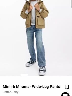 rag & bone Boys' Mid-Blue Wide-Leg Jeans